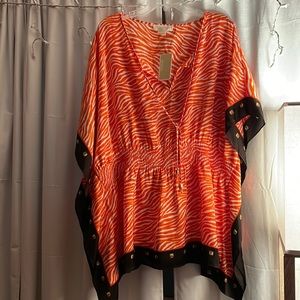 Michael Kors Printed Kimono Top / Size 3X